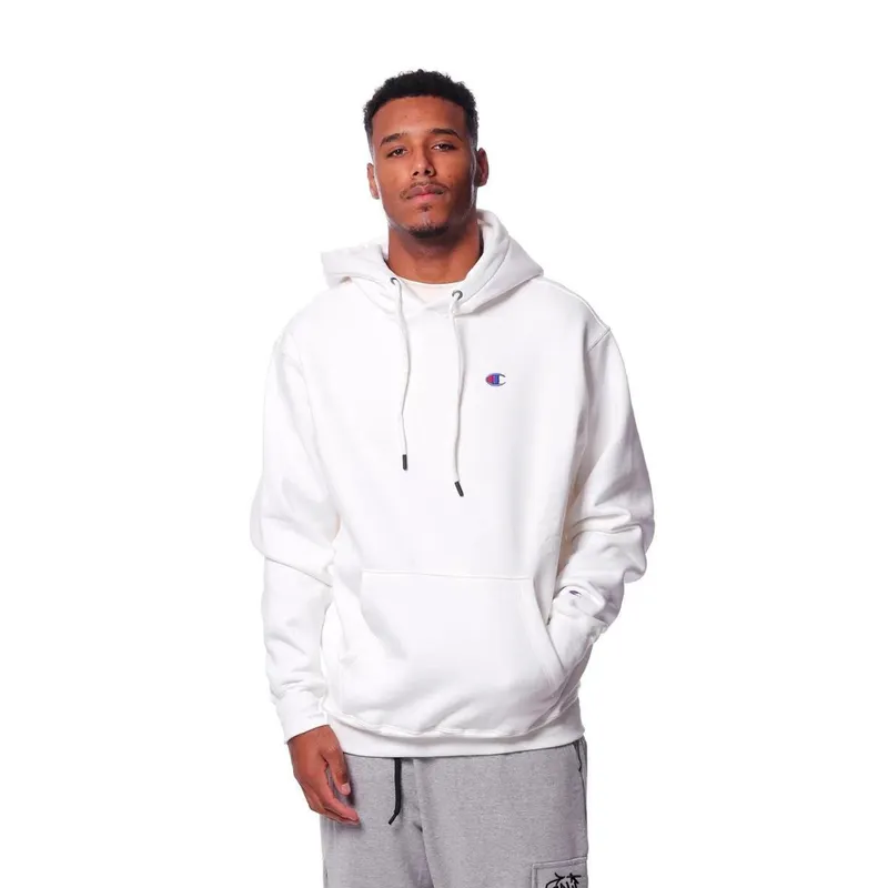 MOLETOM CHAMPION EMBROIDERY MINI LOGO OFF WHITE