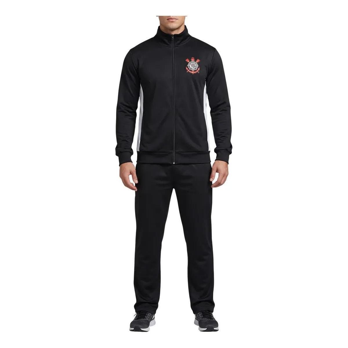 AGASALHO MASCULINO CORINTHIANS JENSEN PRETO BRANCO