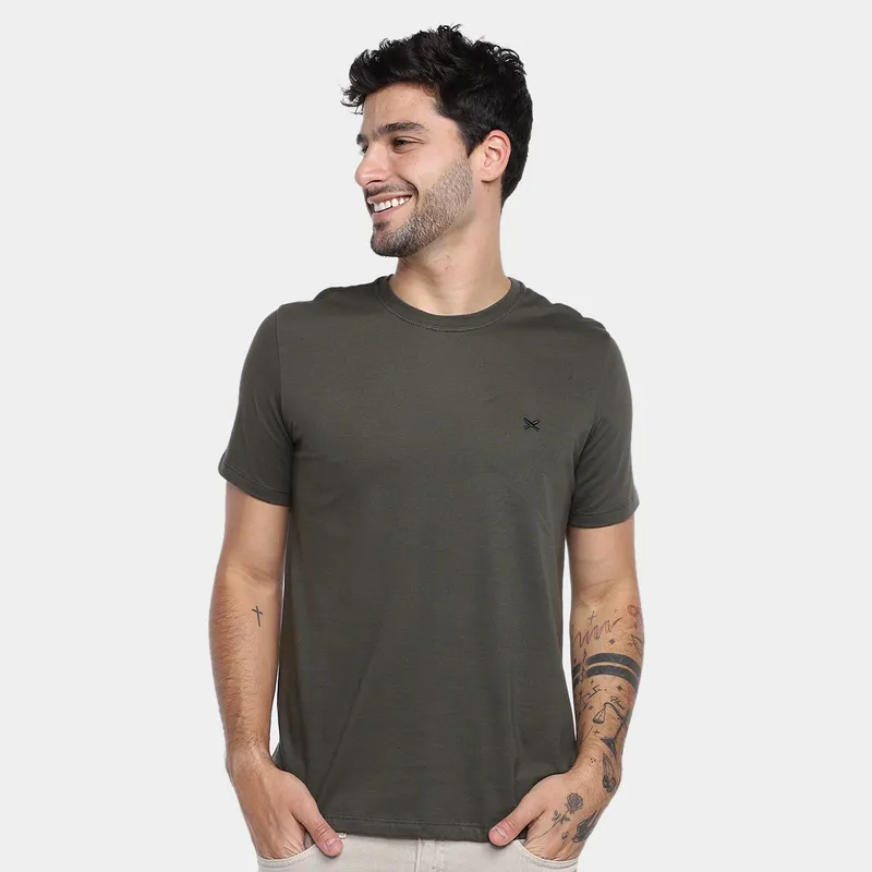 Camiseta Hering World Com Bordado Masculina
