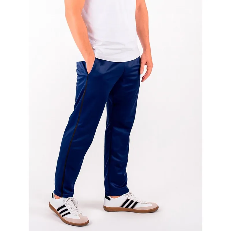 Calça Masculina Esporte Slim Fit Helanca Flanelada Com Listras Laterais