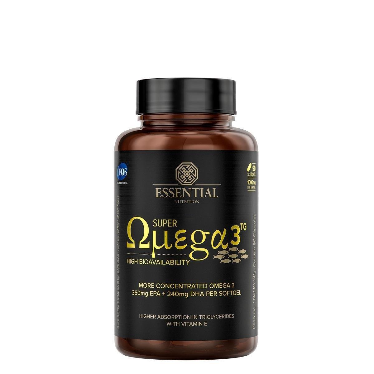 Super Ômega 3 TG 1g 90 Cápsulas - Essential Nutrition