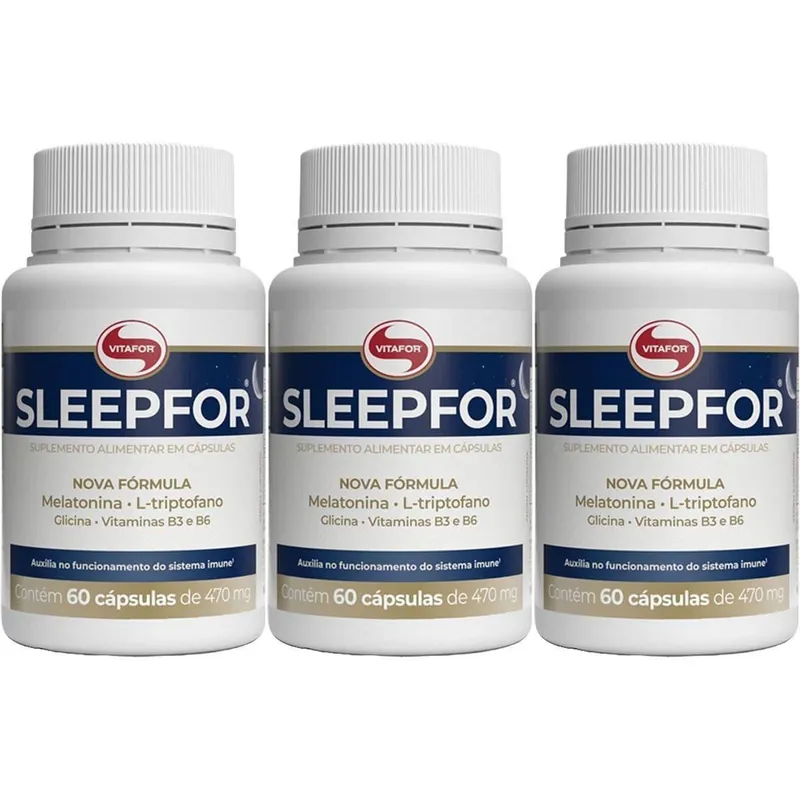 Kit 3X Sleepfor - 60 Cáspulas - Vitafor