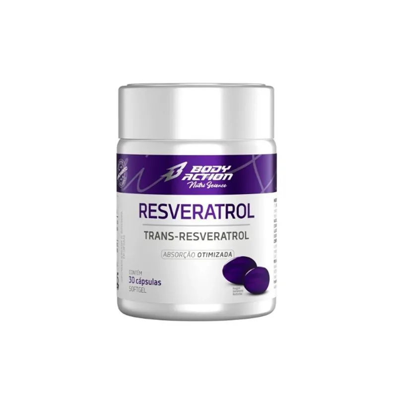 Resveratrol 30 Cápsulas - Body Action Tamanho:Único;Genero:Unisex;Sabor:sem sabor
