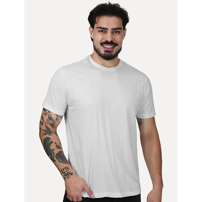 Camiseta Aramis Masculina Basica Mono Logo Surton Branca