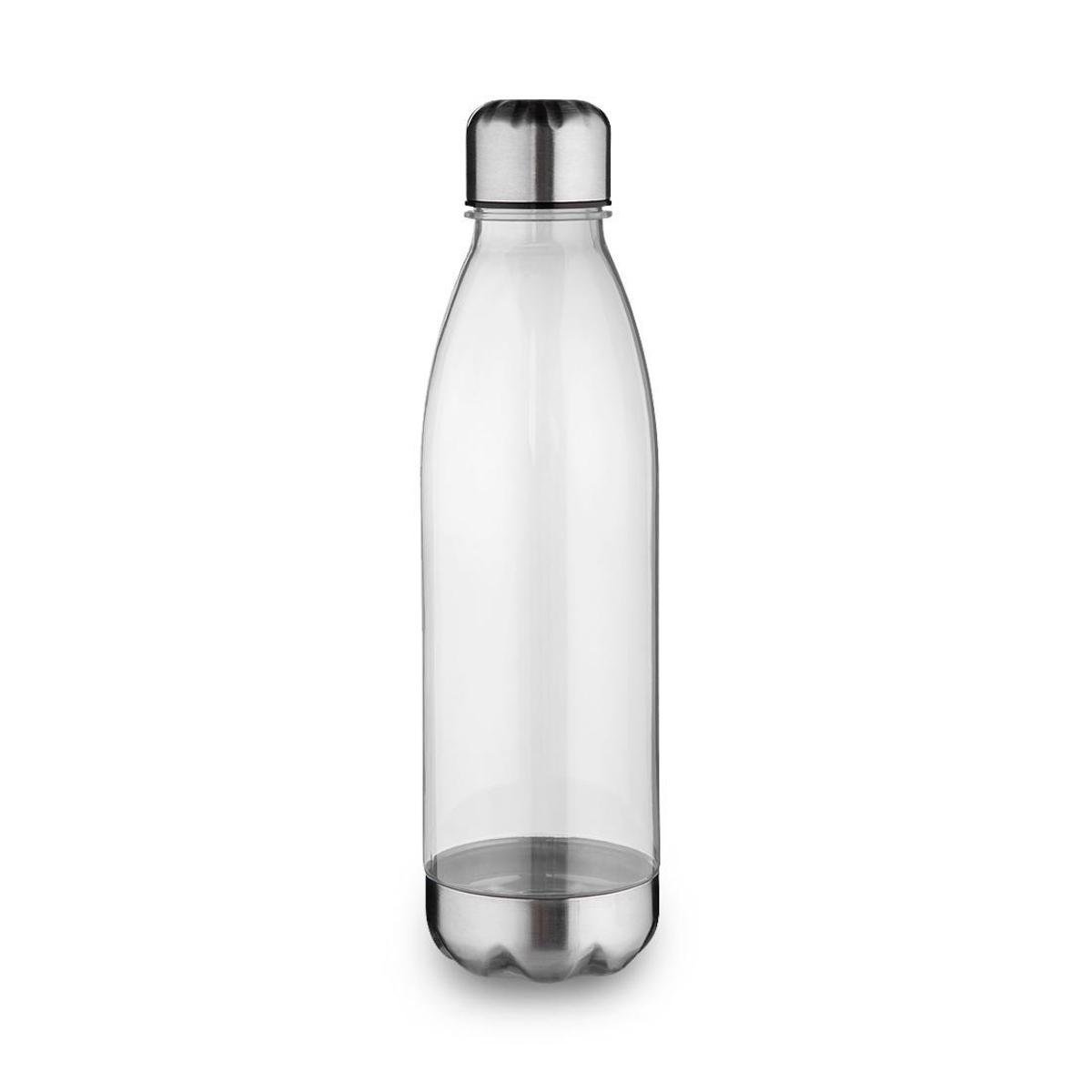 Garrafa Squeeze 700ml de Plástico C/ Tampa e Base de Metal