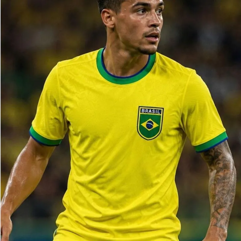 Camisa Estilo Brasil Amarela Verde Torcedor Futebol 2026