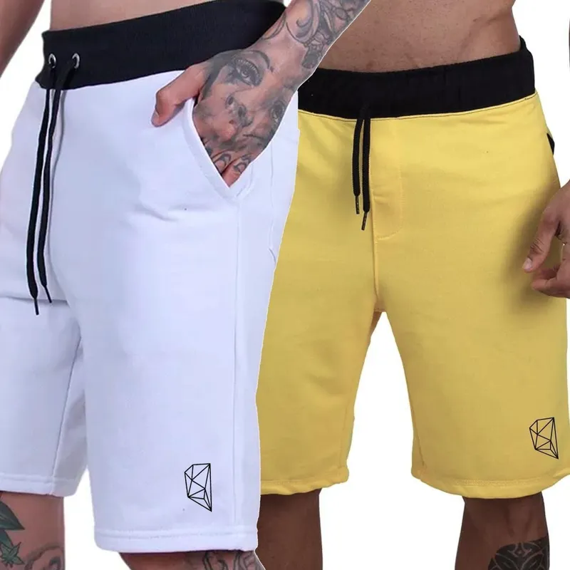 Kit 2 Bermuda Plus Size Moletom Shorts Masculino Tamanho Especial Confortável Treino Academia