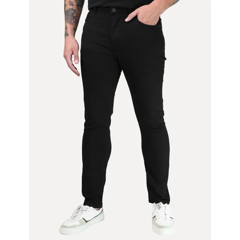 Calça Ellus Jeans Masculina Firt Black (Skinny) 5 Pockets Preta