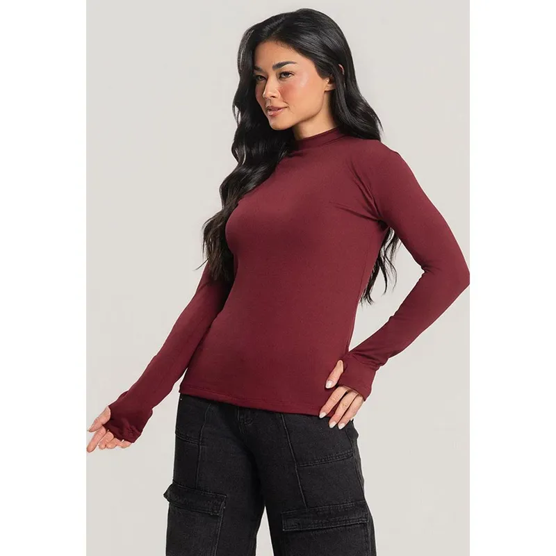 Camisa Térmica Flanelada Peluciada Feminina Segunda Pele Frio Intenso Inverno Mvb Modas