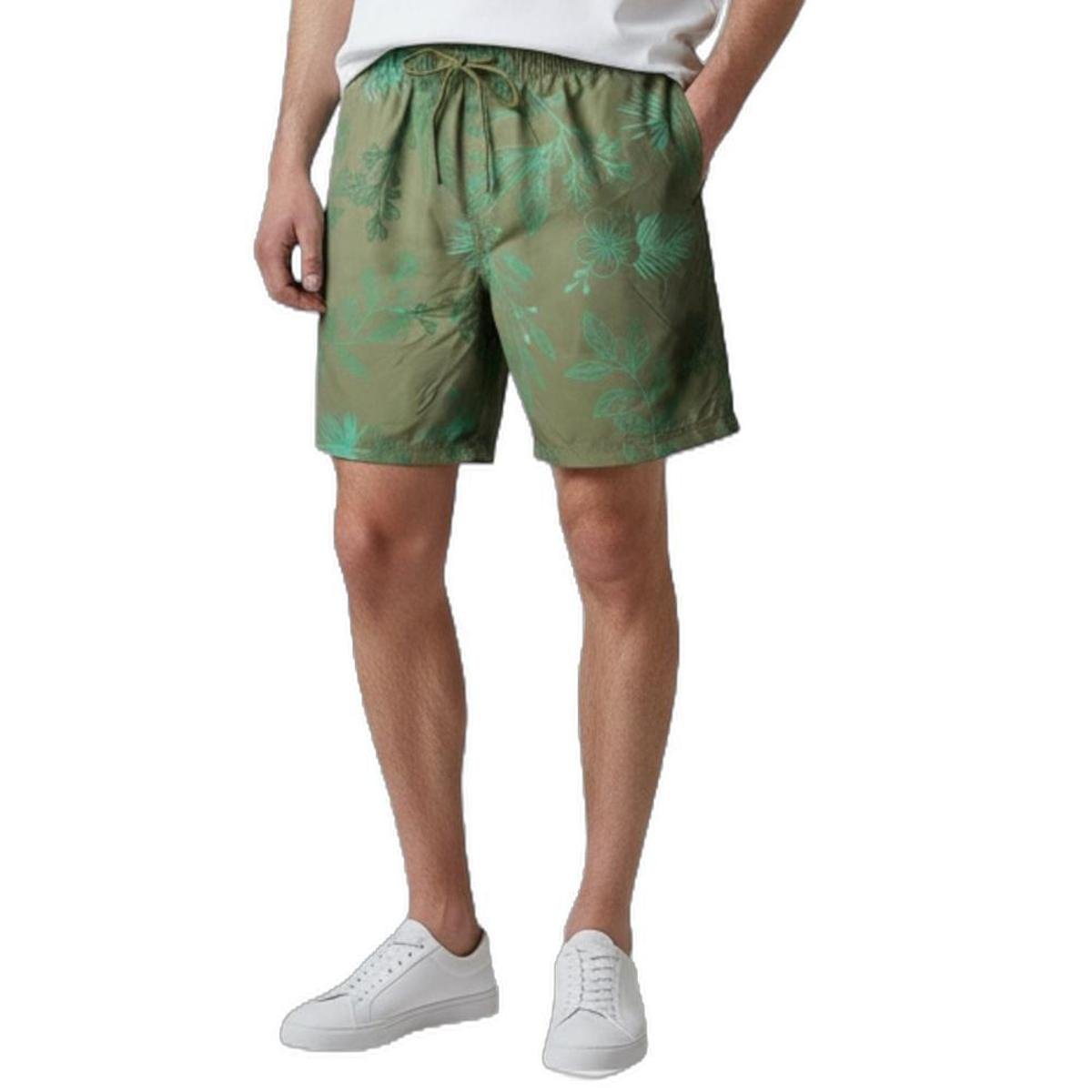 Shorts Areia Branca Yacht Resort Floral Verde GG