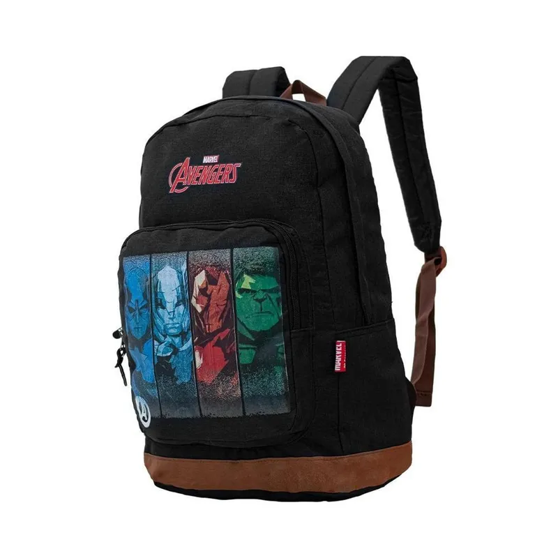 Mochila Preto Kids Vingadores Bolso Frontal | Luxcel