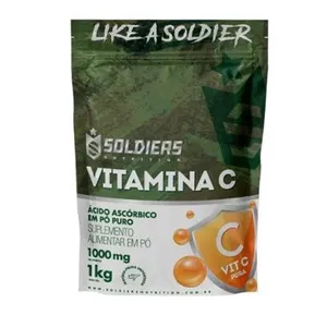 Vitamina C em Pó - Ácido Ascórbico 1Kg - 100% Puro Importado - Soldiers Nutrition