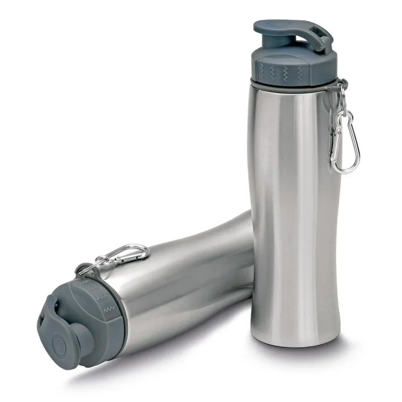 Garrafa Squeeze 750ml Aço Inox C/ Bico E Mosquetão