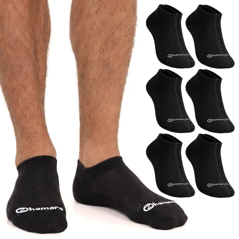 Kit 6 Pares Meias Zhamaro Cano Curto Soquete Baixo Algodão Atoalhada Masculina Feminina Confortável