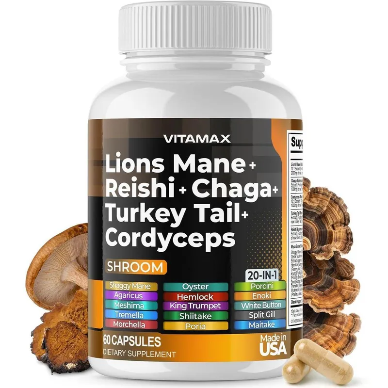 Suplemento Vitamax Mycoboost Lions Mane Mushroom 3000 Mg