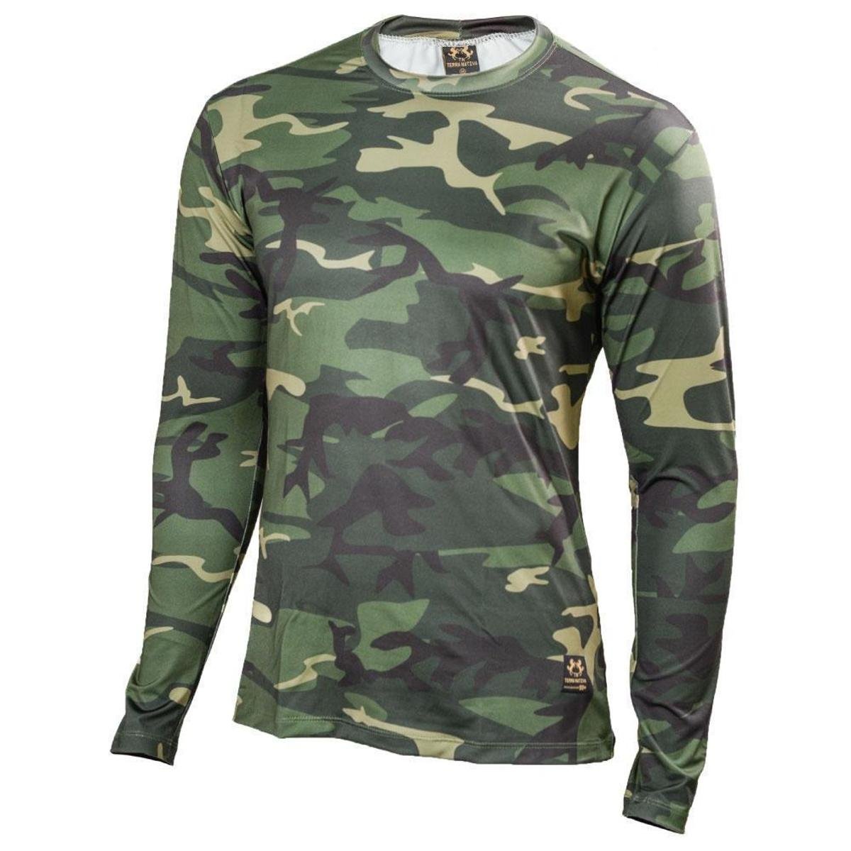 Camisa Caça Caçador Camuflada Proteção Uv 50 Masculina