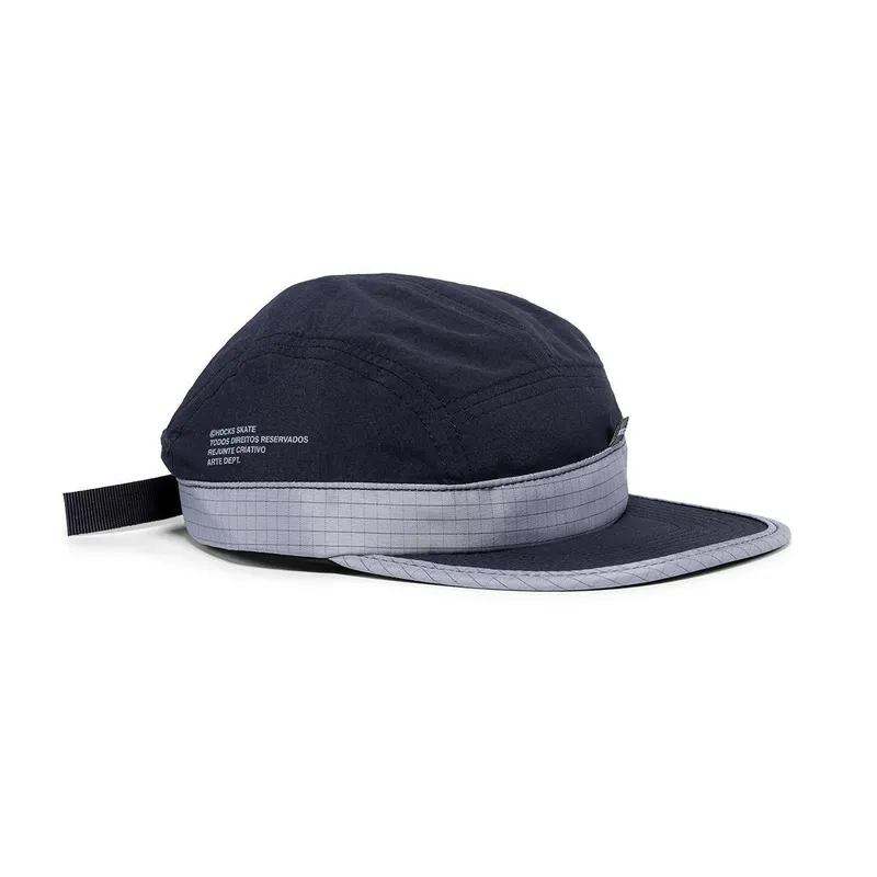 Boné Hocks Five Panel Choque Aba Flex Preto