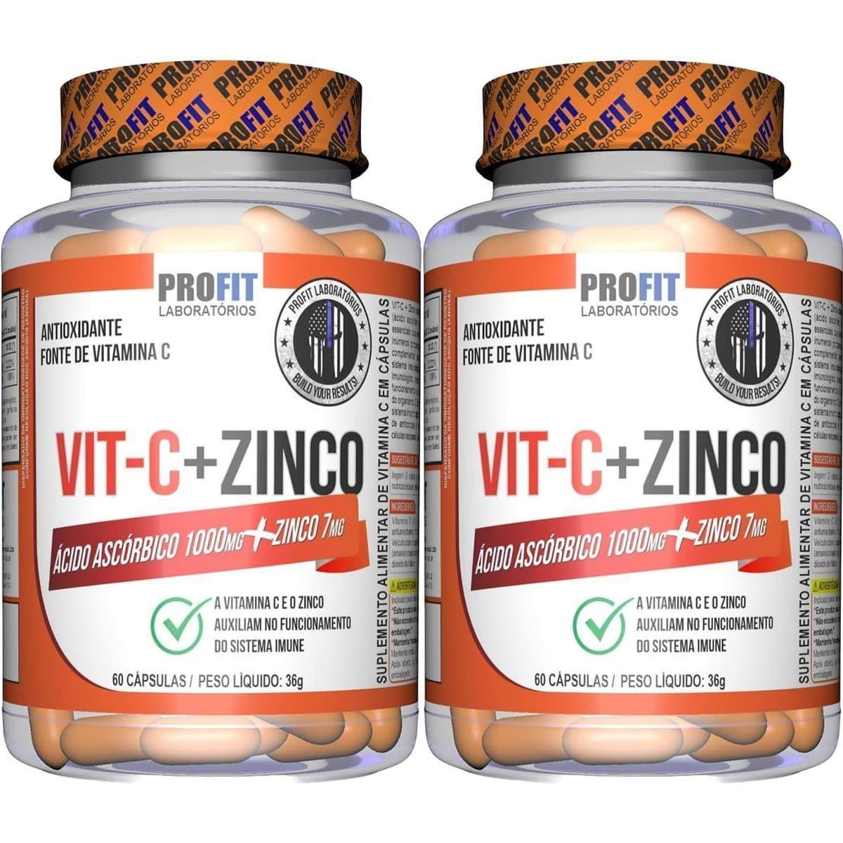 Kit 2X Vit C + Zinco - 60 Cápulas - ProFit