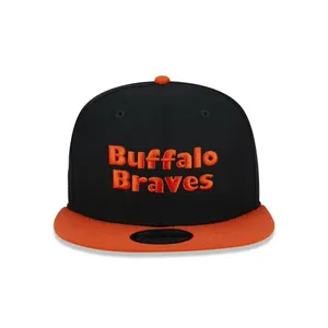BONÉ NEW ERA 950 BUFFALO BRAVES NBA PRETO LARANJA