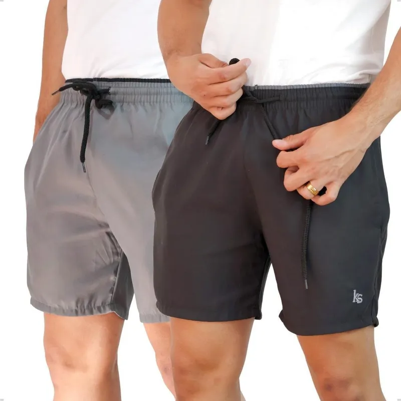2 Short Masculino Tactel Premium Bermuda Curta Academia Treino Praia