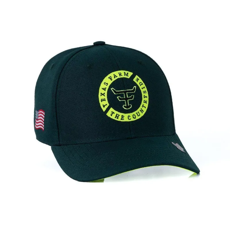 BONE TEXAS FARM - TF689 - VERDE MUSGO/ AMARELO NEON Único