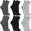 Kit 6 Pares Meias Lupo Masculina Algodão Meia Cano Médio Atacado Academia Esportiva