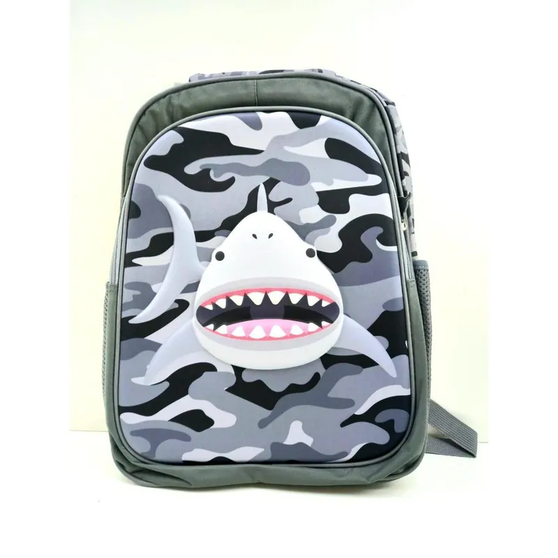 Mochila Escolar Infantil Yins 3D Tubarão Menino - Ref YS42236
