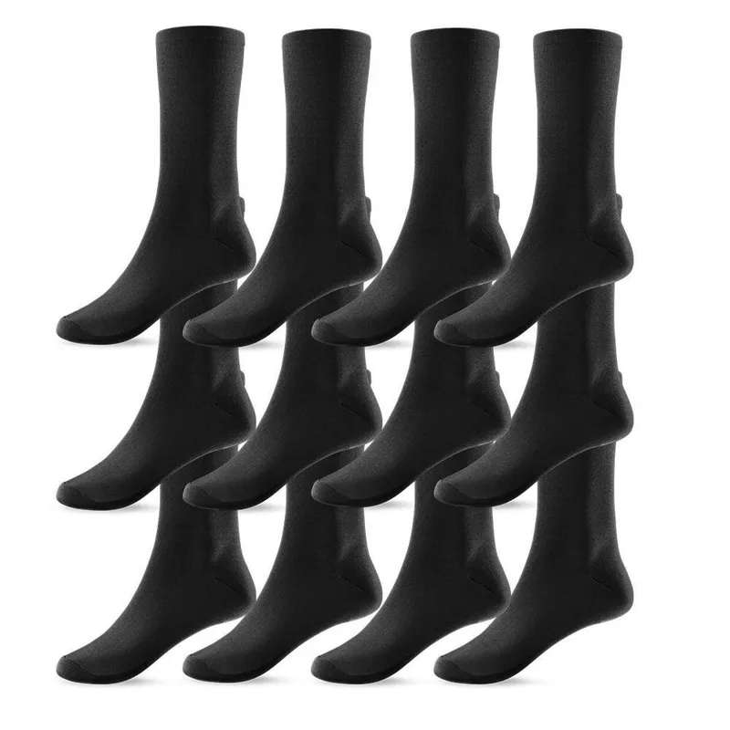 Kit 12 Pares de Meias Cano Alto 36 ao 46 Unissex