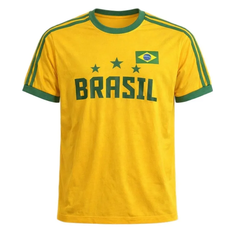 Camisa Brasil Retrô Símbolo Algodão - Masculino