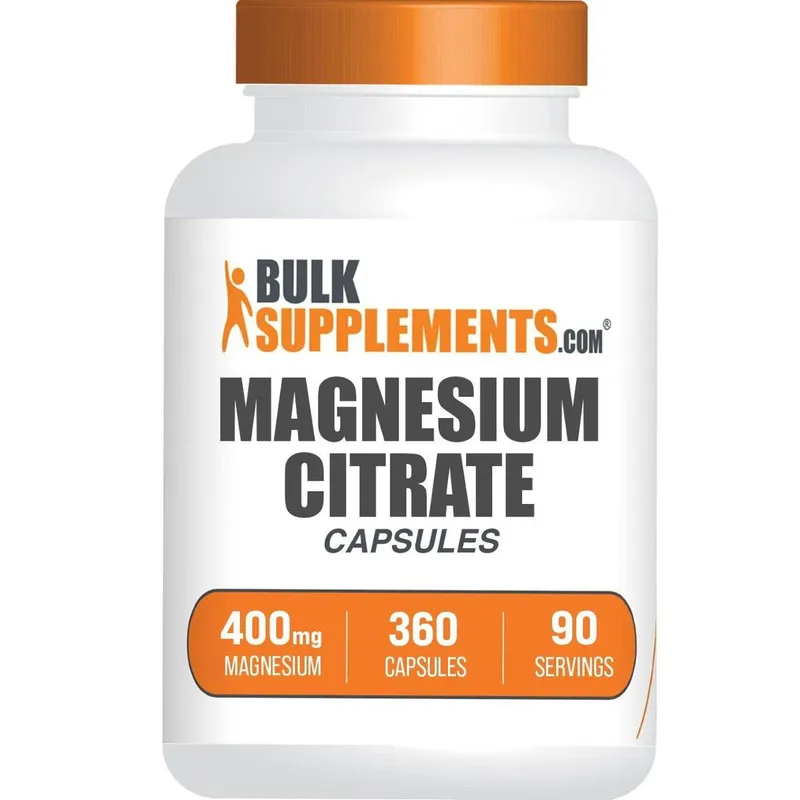 Suplemento de magnésio BulkSupplements.com Citrato de magnésio 400 mg