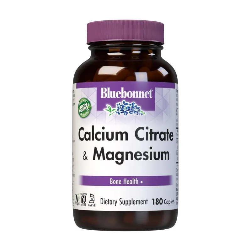 Suplemento Bluebonnet Cálcio Plus Magnésio 180 Comprimidos