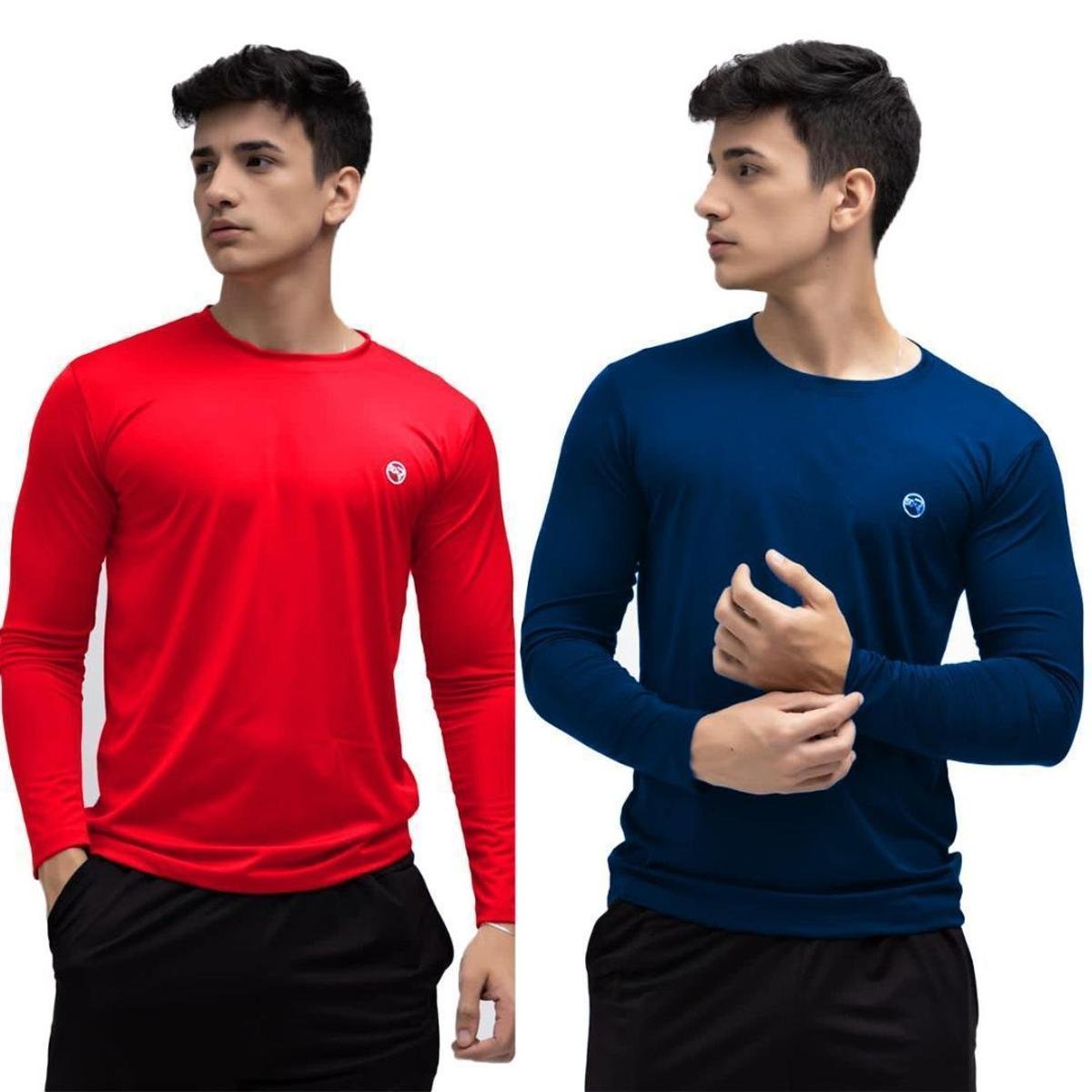 Kit 2 Camisa Térmica Uv50+ Masculina Segunda Pele Proteção Solar
