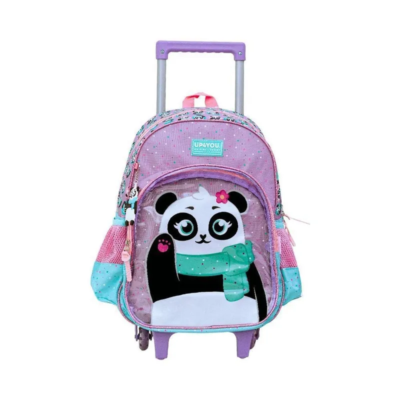 Mochila Luxcel Carrinho Kids Panda Bolso Frontal