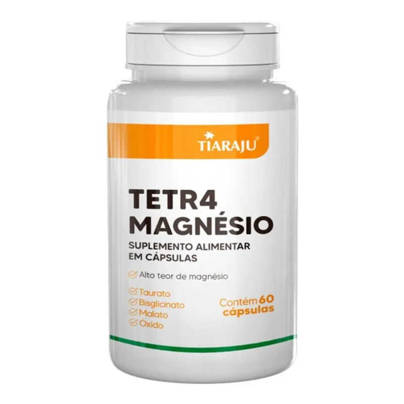 Tetra Magnésio Tiaraju 60 Cápsulas Suplemento Mineral