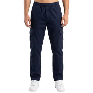 Calça Cargo Masculina Larga Sarja Elastico Via Lance