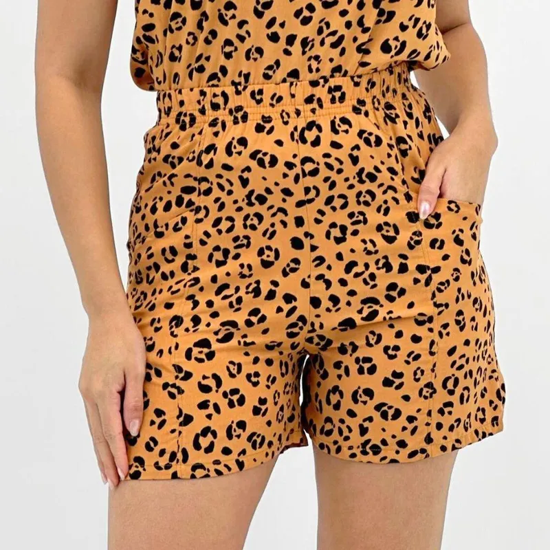 Shorts Malwee Tecido Estampado Meia Coxa Malwee