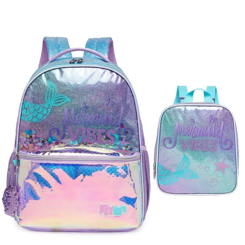 Kit Mochila + Lancheira Pacific Sereia 998AL04