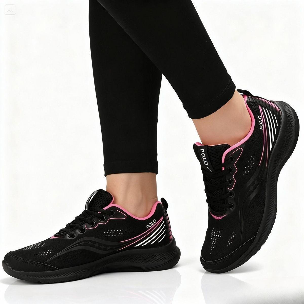 Tênis Feminino Treino Running De Corrida Esportivo Academia Leve