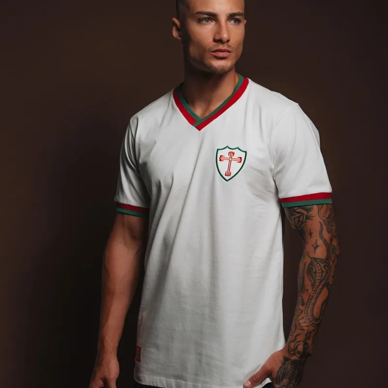 Camisa Portuguesa Retrô 1965 Branca Masculina