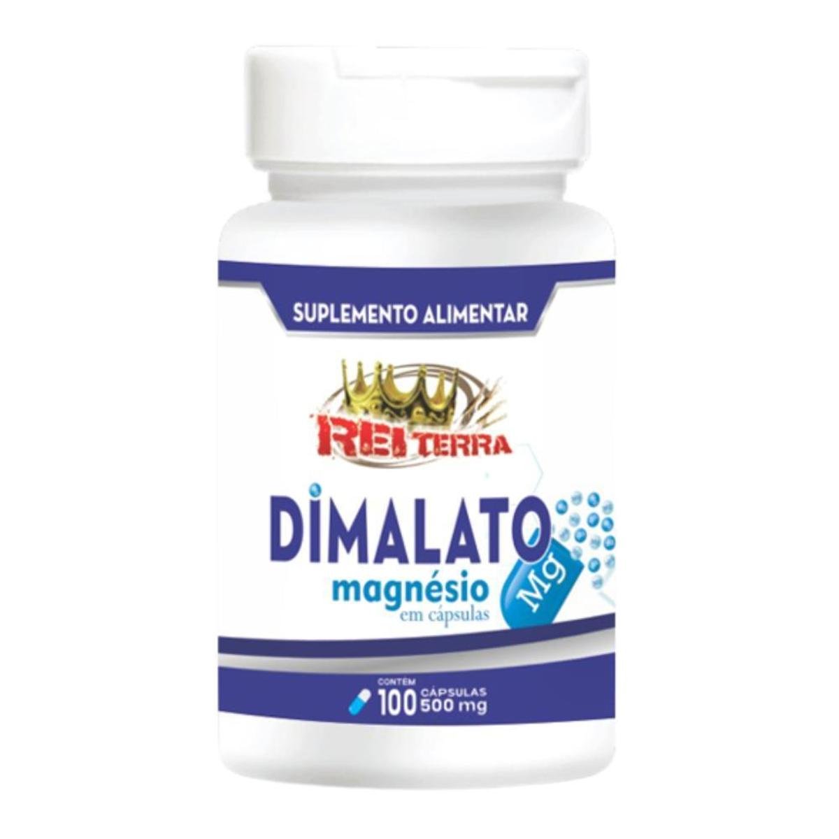 2 Magnésio Dimalato Malato Puro 100 Cápsulas 500mg
