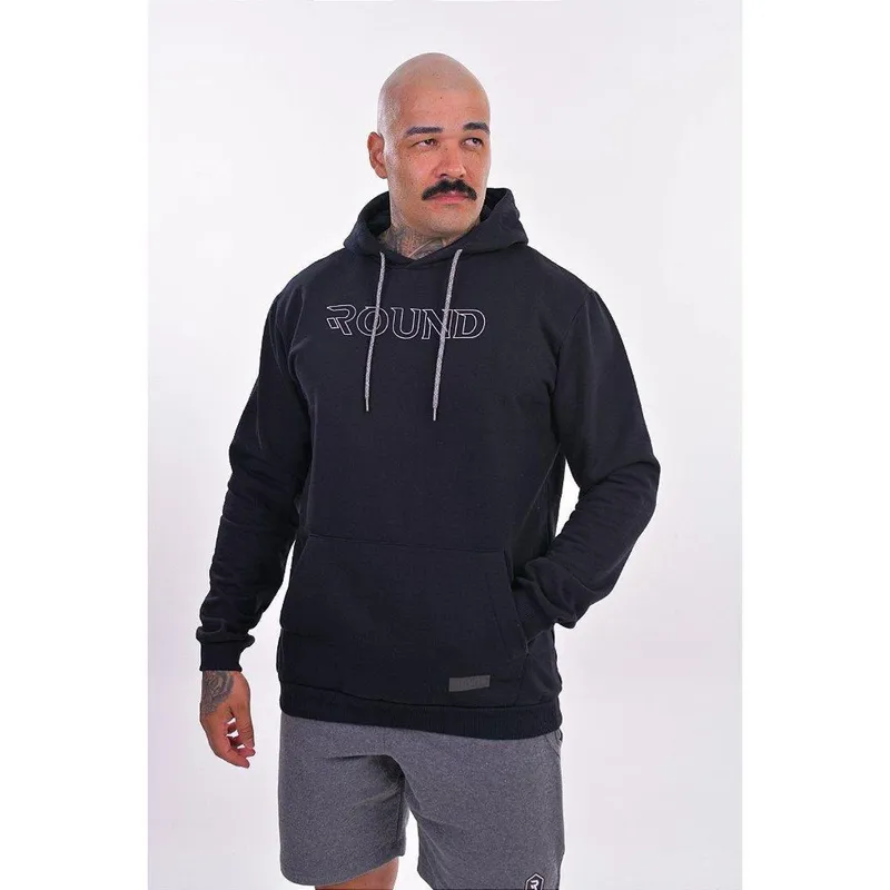 AGASALHO MOLETOM ROUND PRETO