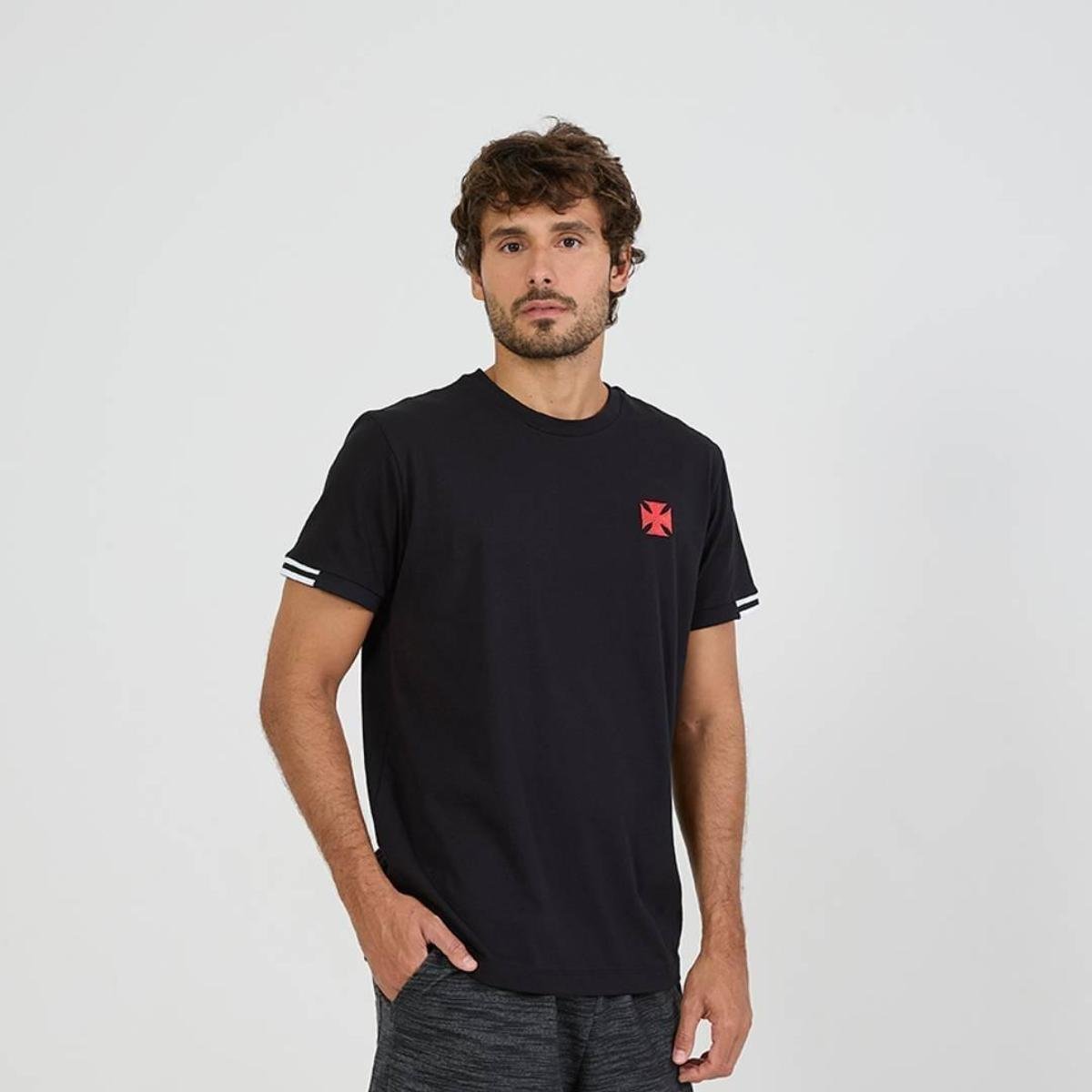 CAMISETA VASCO TOM MASCULINO PRETO P/S
