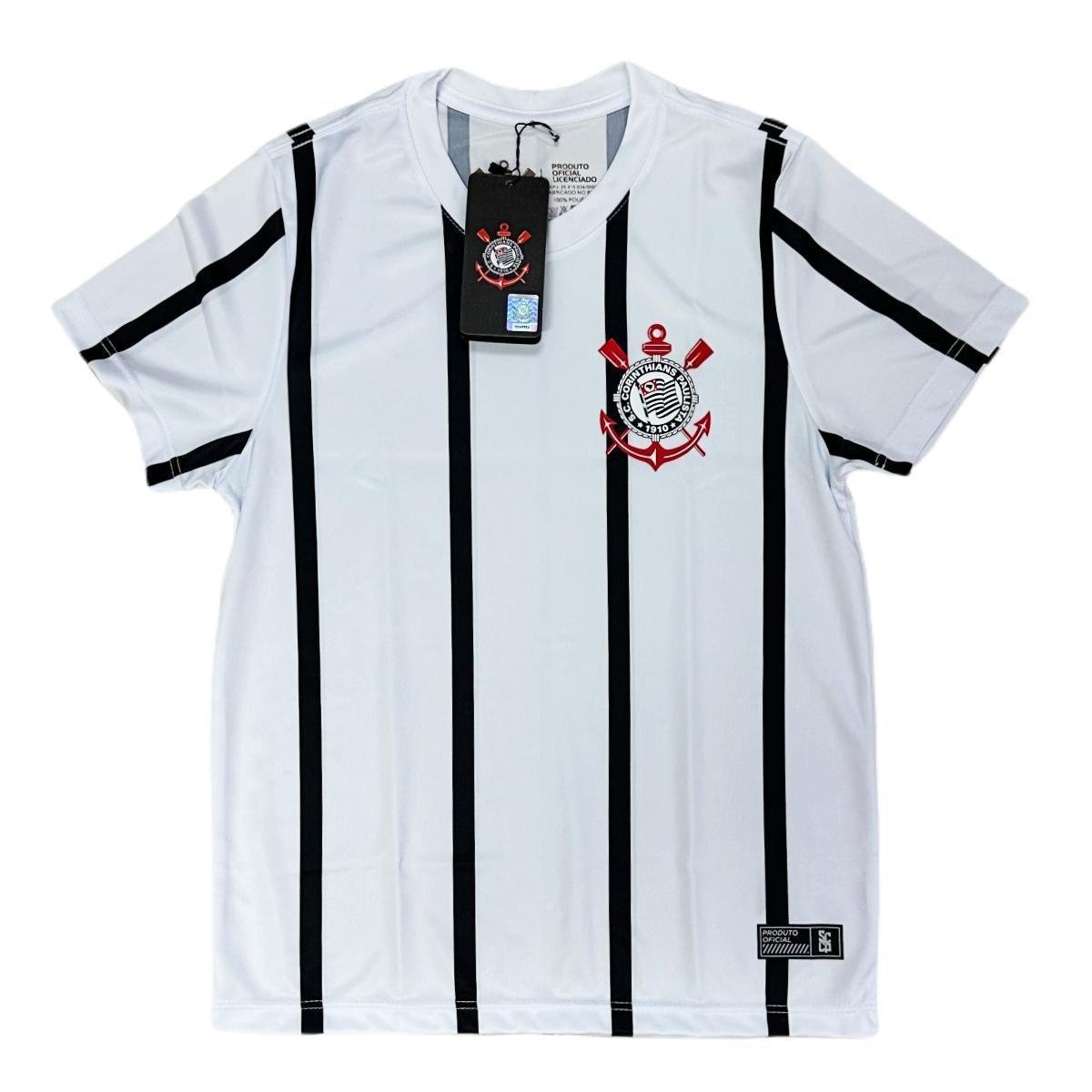 Camisa Corinthians Fitness Listrada Branca - Infantil - 30147