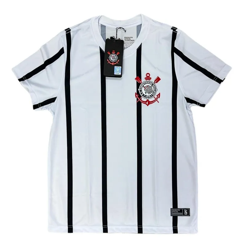 Camisa Corinthians Fitness Listrada Branca - Infantil - 30147