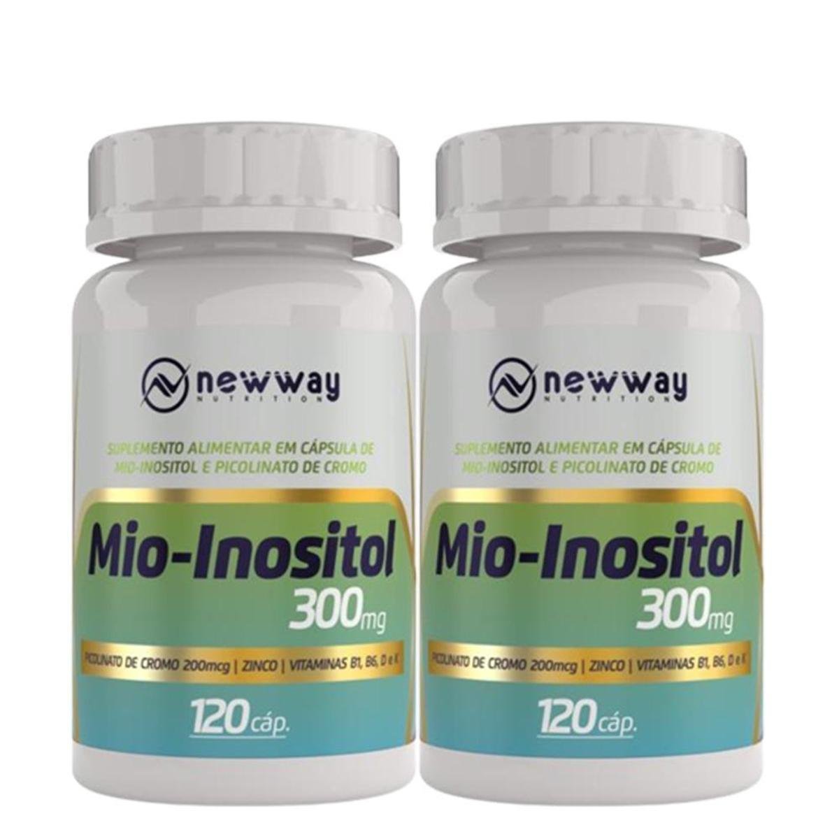2x Mio Inositol + Cromo + Zinco Vitamina B1 B6 D3 K2 120 Cápsulas 500mg