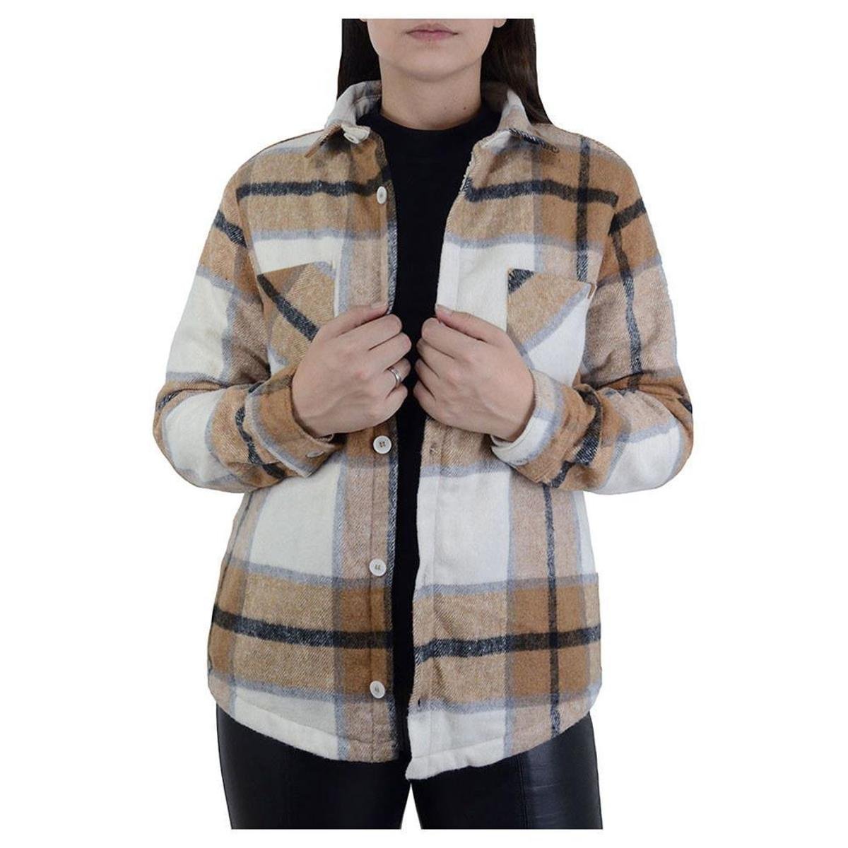 Camisa Feminina FreeSurf ML Soft Forrada Xadrez