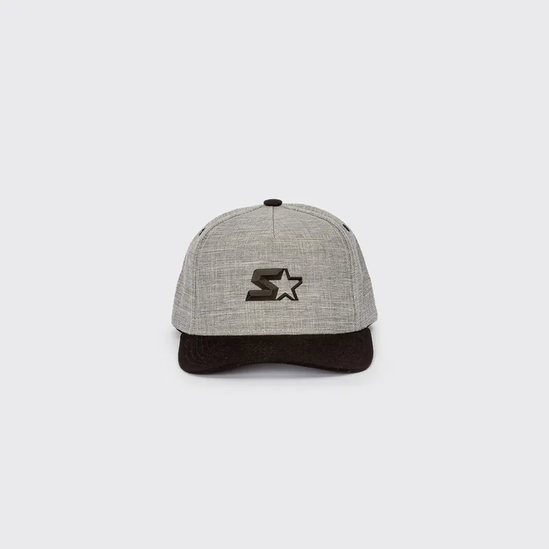 Boné Starter Aba Curvada Snapback Cinza/Preto Único