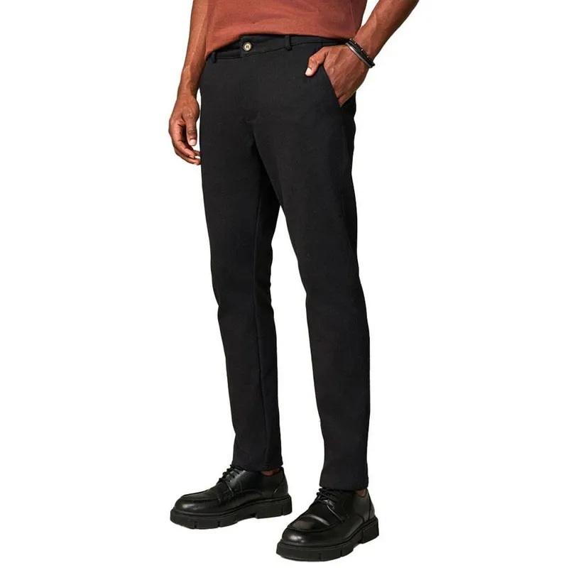 Calça Alfaiataria Masculina Lado Avesso Marcello Slim Preta