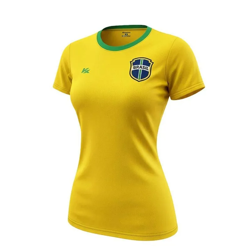 Camisa Brasil Feminina Torcedor Esporte Kanxa 7889