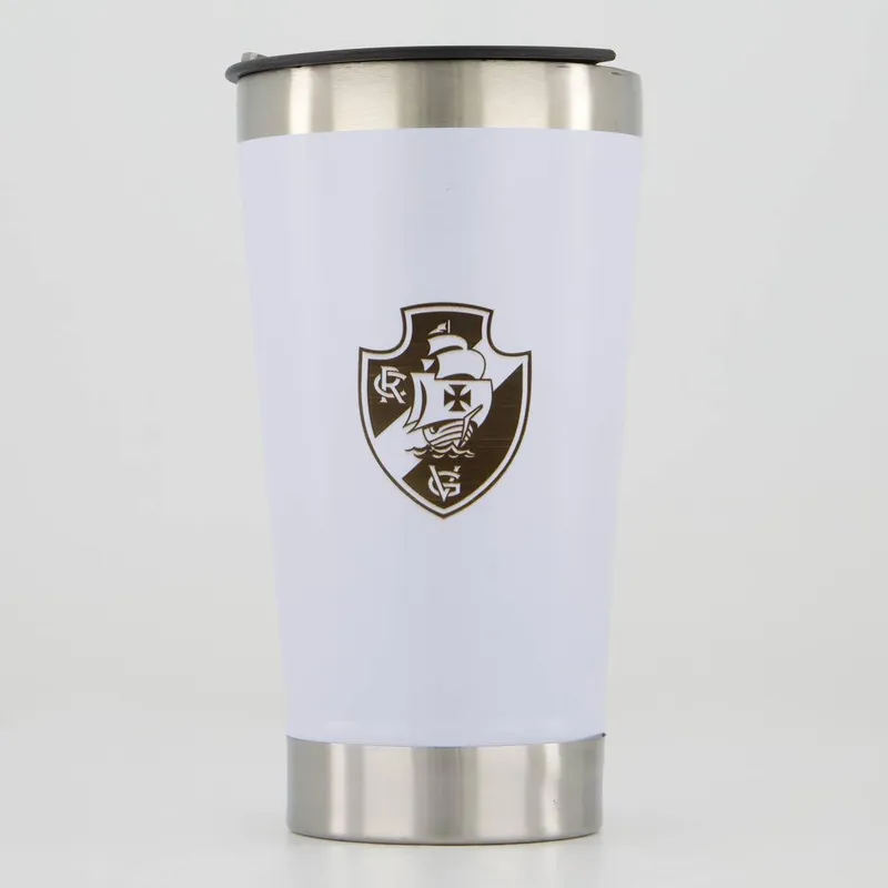 Copo Térmico Vasco Com Abridor 500ml Branco